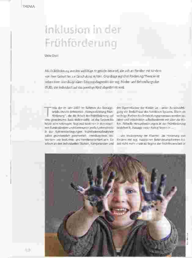 Vorschauseite 1: Inklusion in der Frühförderung