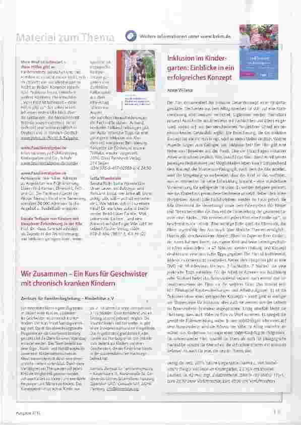 Vorschauseite 4: Inklusion in der Frühförderung