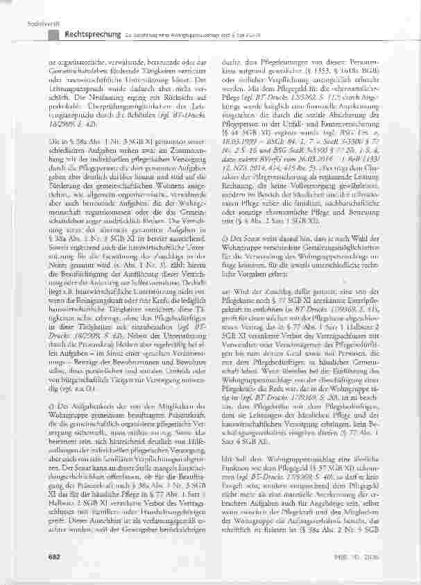 Vorschauseite 6: Zur Gewährung eines Wohngruppenzuschlags nach § 38a SCB XI