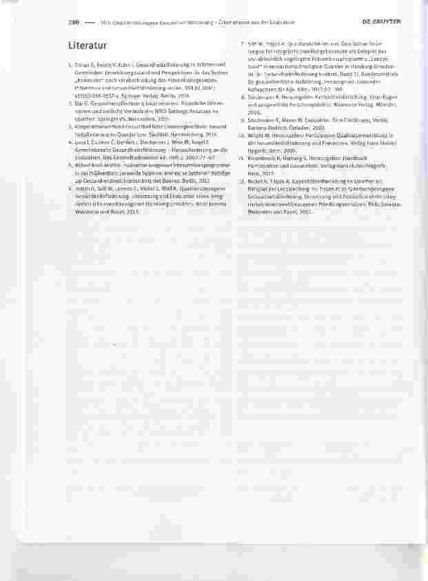 Vorschauseite 3: Quartiersbezogene Gesundheitsförderung Erkenntnisse aus der Evaluation