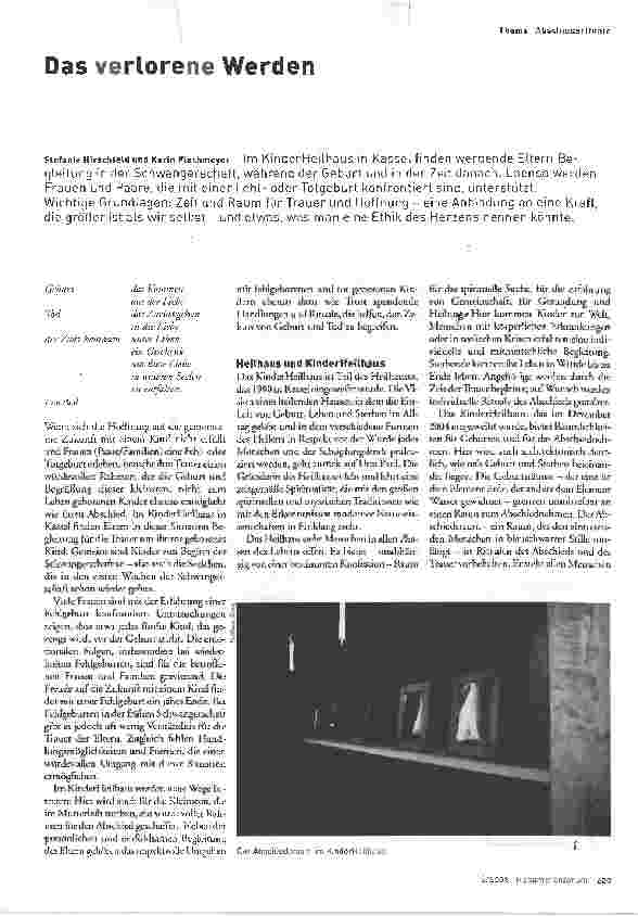 Vorschauseite 1: Das verlorene Werden