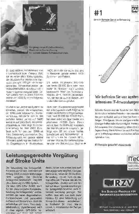 Vorschauseite 2: TopmedizinTrotz Unterfinanzierung müsste die Behandlung Schwerstverletzter noch stärker zentralisiert werden?