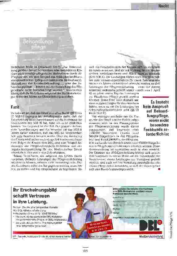 Vorschauseite 6: Das Urteil - Fingerzeige vom Bundessozialgericht zum Hilfebedarf und zur Behandlungspflege