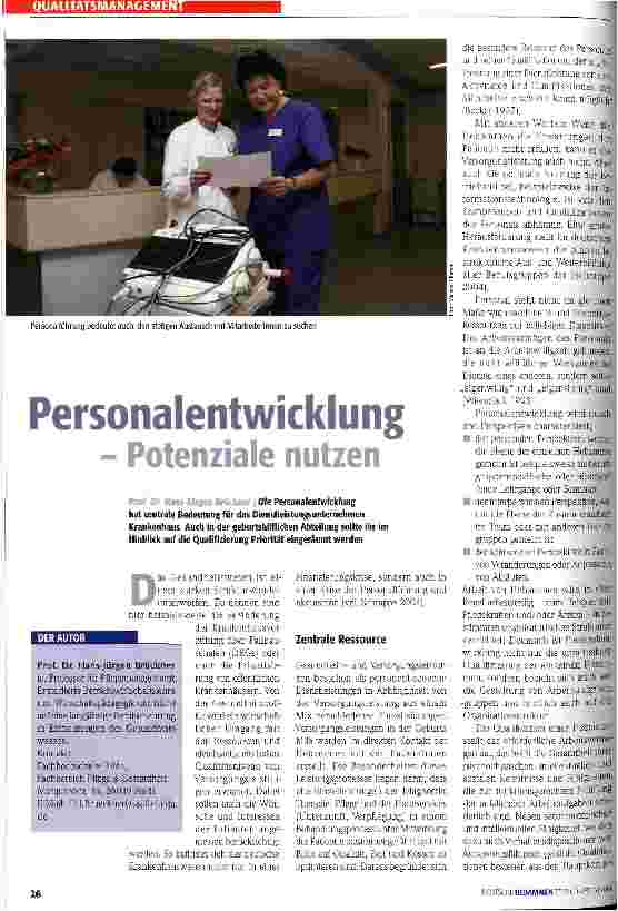 Vorschauseite 1: Personalentwicklung - Potenziale nutzen