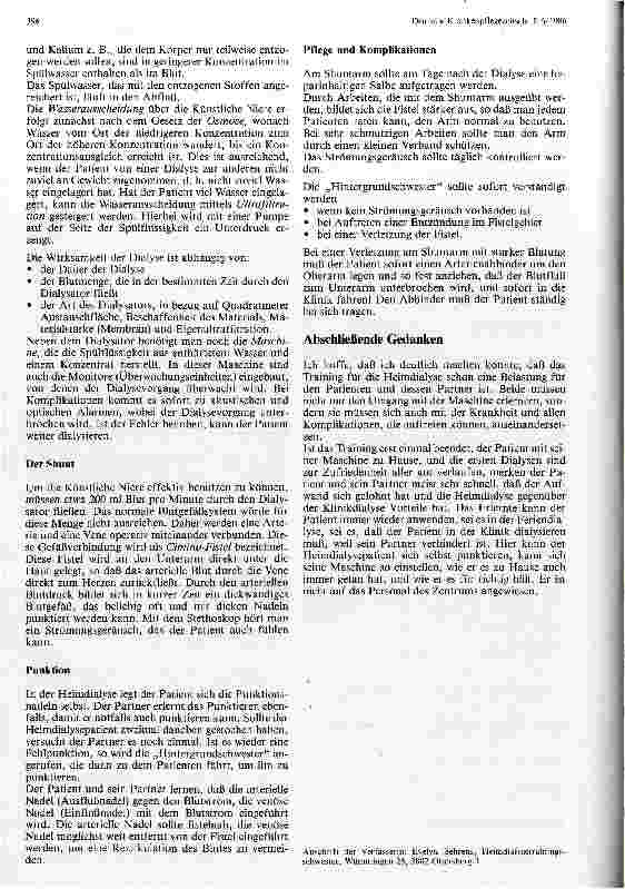 Vorschauseite 2: Heimdialyse
