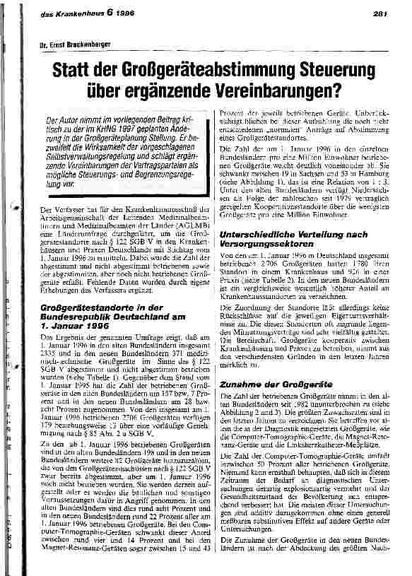 Vorschauseite 1: Statt der Großgeräteabstimmung Steuerung über ergänzende Vereinbarungen