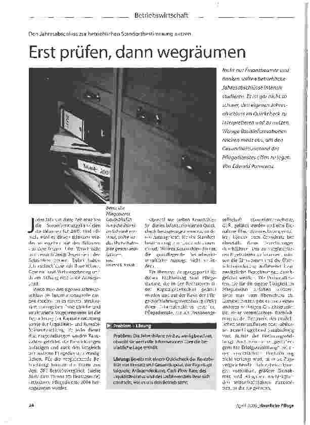 Vorschauseite 1: Erst prüfen, dann wegräumen