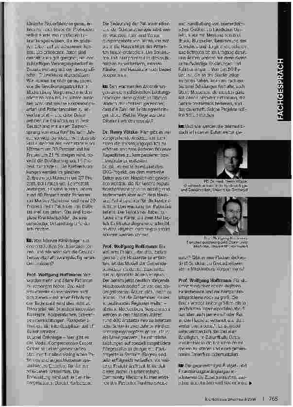 Vorschauseite 2: Gesundheitsversorgung 2020
