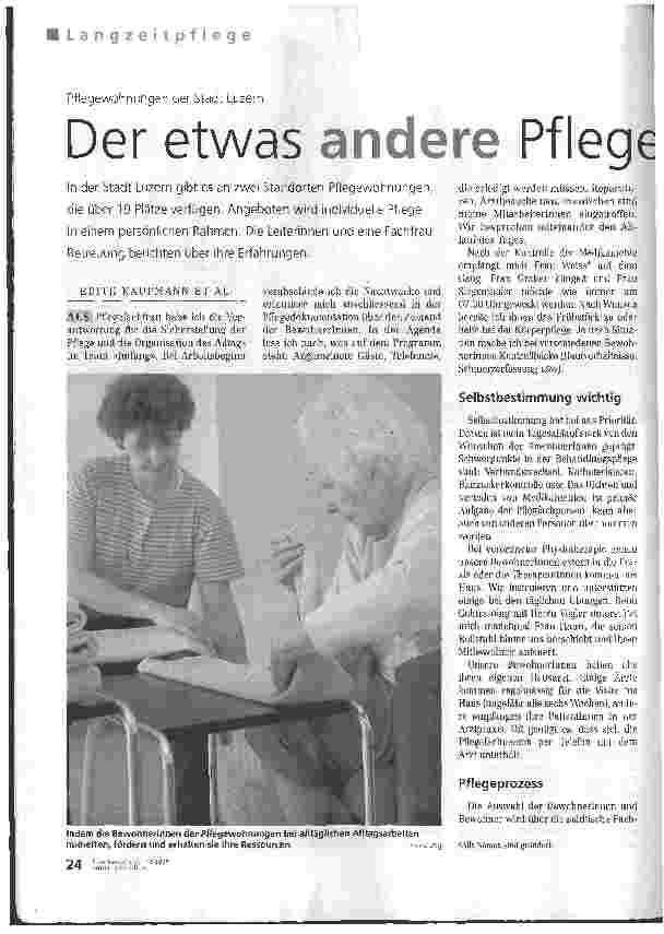 Vorschauseite 1: Der etwas andere Pflegealltag