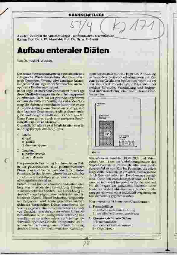 Vorschauseite 1: Aufbau enteraler Diäten