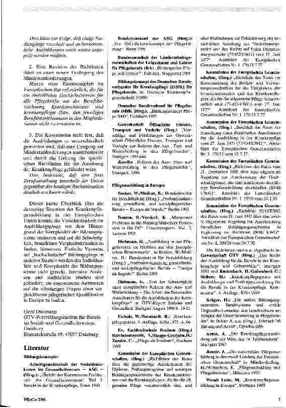 Vorschauseite 6: Pflegeausbildung in Europa - Gleichklang oder Disharmonie?
