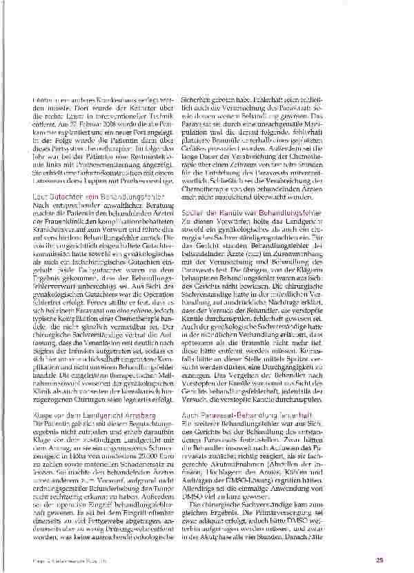 Vorschauseite 2: Paravasat nach Chemotherapie