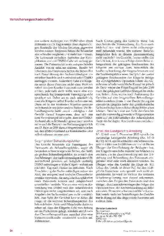 Vorschauseite 3: Paravasat nach Chemotherapie