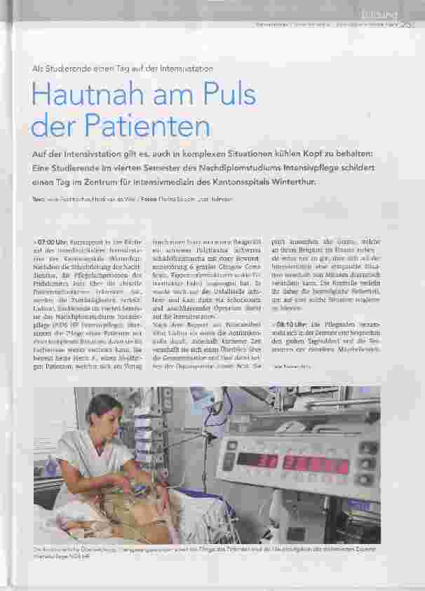 Vorschauseite 1: Hautnah am Puls der Patienten