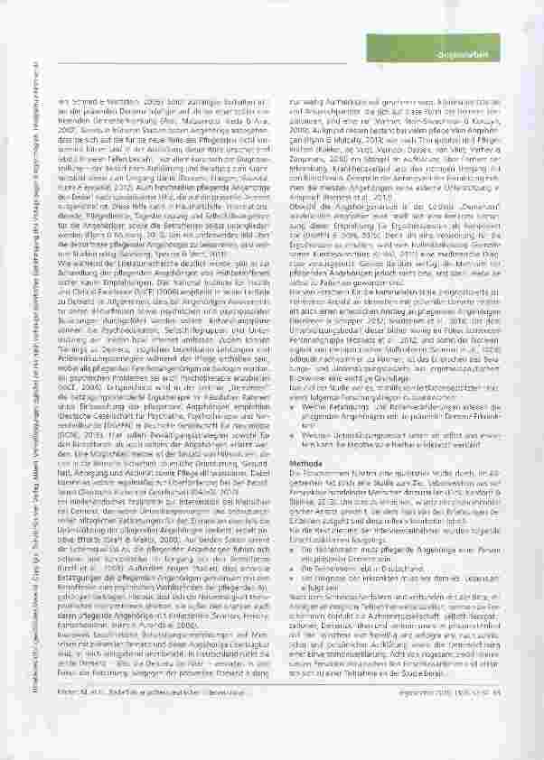 Vorschauseite 3: Bedarf an ergotherapeutischen Interventionen zur Unterstützung pflegender Angehöriger von Menschen mit präseniler Demenz