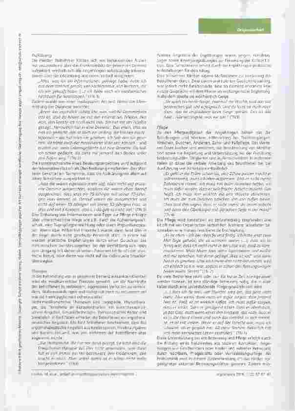 Vorschauseite 5: Bedarf an ergotherapeutischen Interventionen zur Unterstützung pflegender Angehöriger von Menschen mit präseniler Demenz