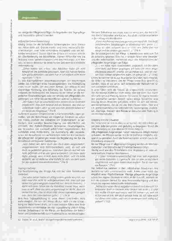 Vorschauseite 6: Bedarf an ergotherapeutischen Interventionen zur Unterstützung pflegender Angehöriger von Menschen mit präseniler Demenz