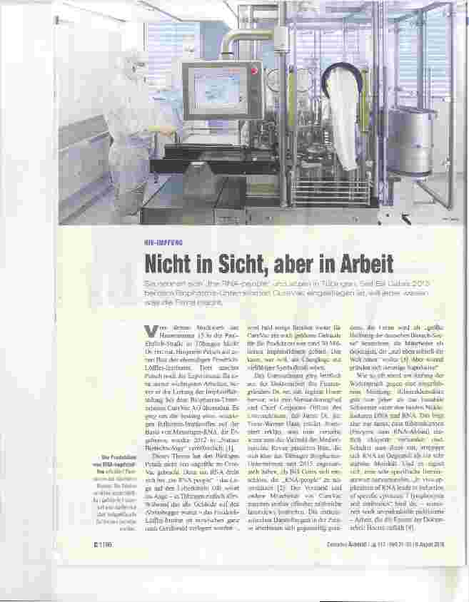 Vorschauseite 1: Nicht in Sicht, aber in Arbeit