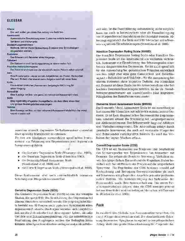 Vorschauseite 3: Assessmentinstrumente zur Erfassung depressiver Symptome