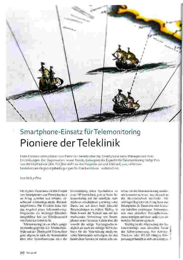 Vorschauseite 1: Pioniere der Teleklinik