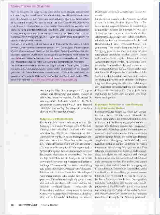 Vorschauseite 2: Moderne Technik für die Krankheitsprävention