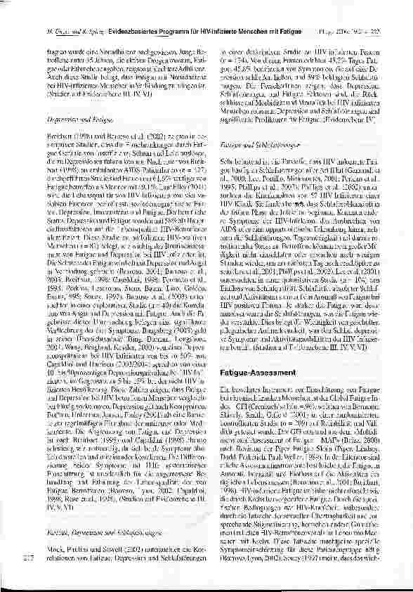 Vorschauseite 4: Ein auf Evidenz basierendes Praxisprogramm zur pflegerischen Betreuung HlV-infizierter Menschen mit Fatigue