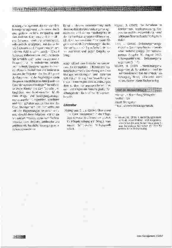 Vorschauseite 4: Clinical Pathways - Entlassungsmanagement Unterstützungsmanagement