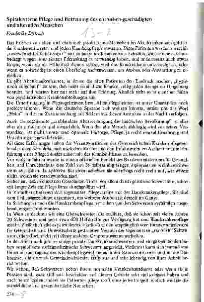 Vorschauseite 1: Spitalexterne Pflege und Betreuung des chronisch-geschädigten und alternden Menschen