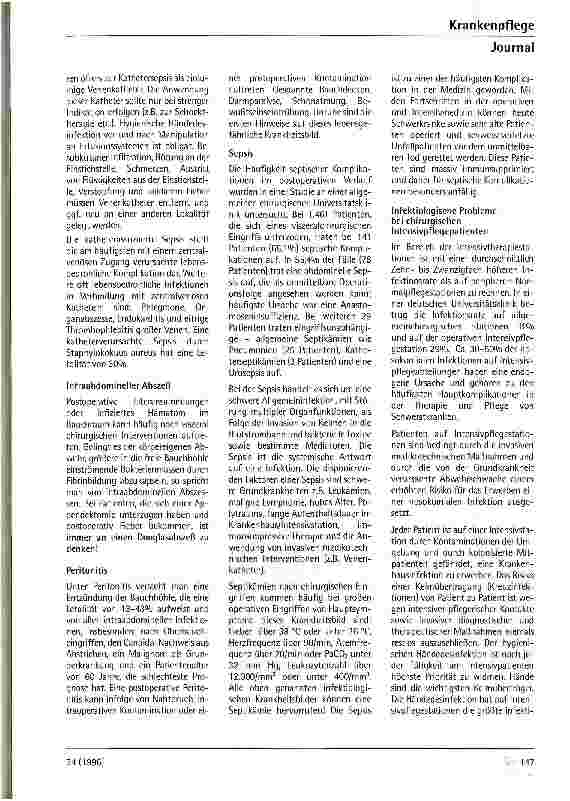 Vorschauseite 2: Infektionen bei chirurgischen Patienten Ursachen, Erkennung, Verhütung Teil 2