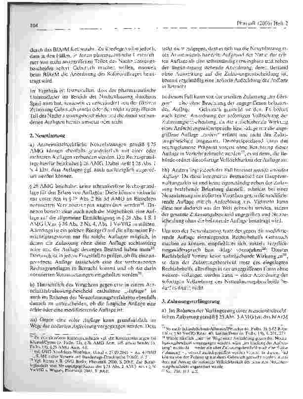 Vorschauseite 4: Auflagen im arzneimittelrechtlichen Zulassungsbescheid - Rechtsmittel, Rechtsfolgen und Konsequenzen -