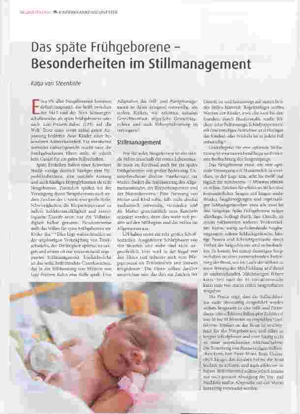 Vorschauseite 1: Das späte Frühgeborene - Besonderheiten im Stillmanagement
