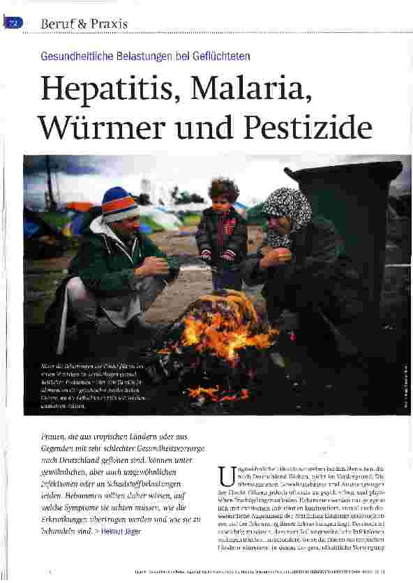 Vorschauseite 1: Hepatitis, Malaria, Würmer und Pestizide