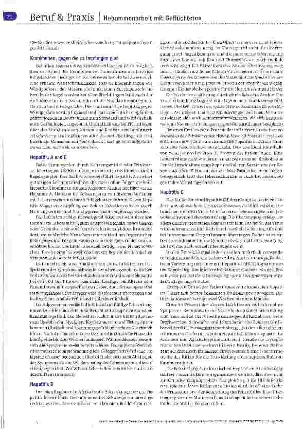 Vorschauseite 3: Hepatitis, Malaria, Würmer und Pestizide