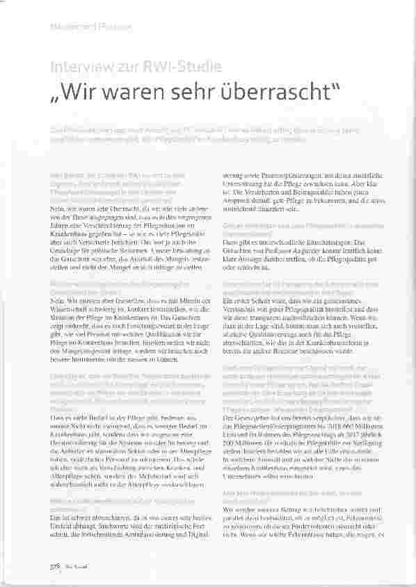 Vorschauseite 1: Interview zur RWI-Studie „Wir waren sehr überrascht“