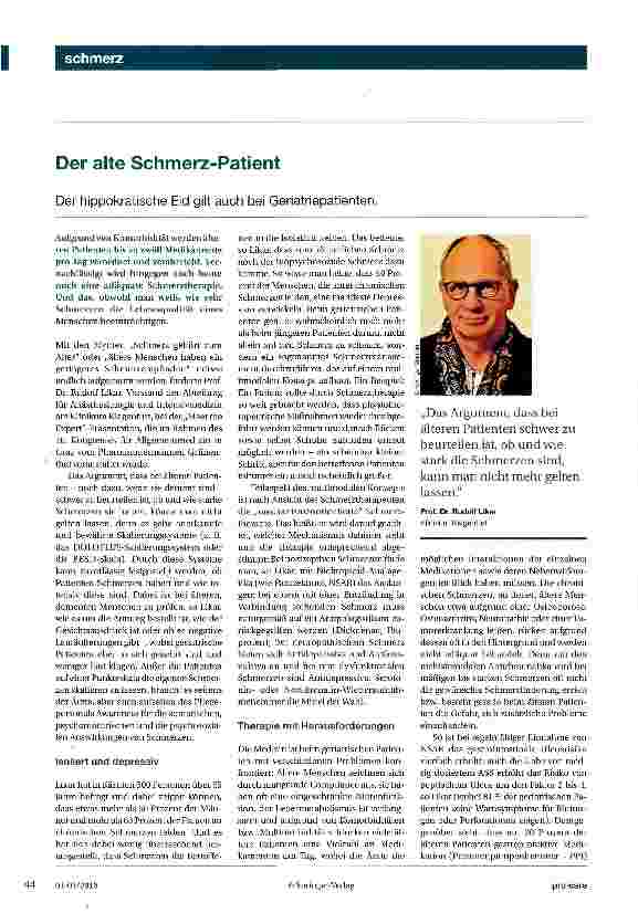 Vorschauseite 1: Der alte Schmerz-Patient