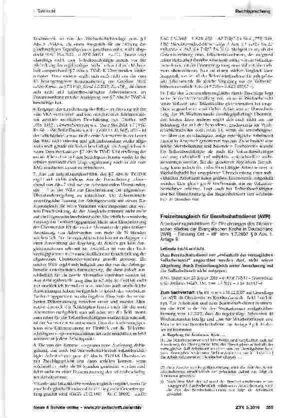 Vorschauseite 4: Überstundenzuschläge für Teilzeitbeschäftigte, die in Wechselschicht arbeiten (TVöD)TVöD-K § 7 Abs. 6, 7, 8 Buchst, c, § 8 Abs. 1