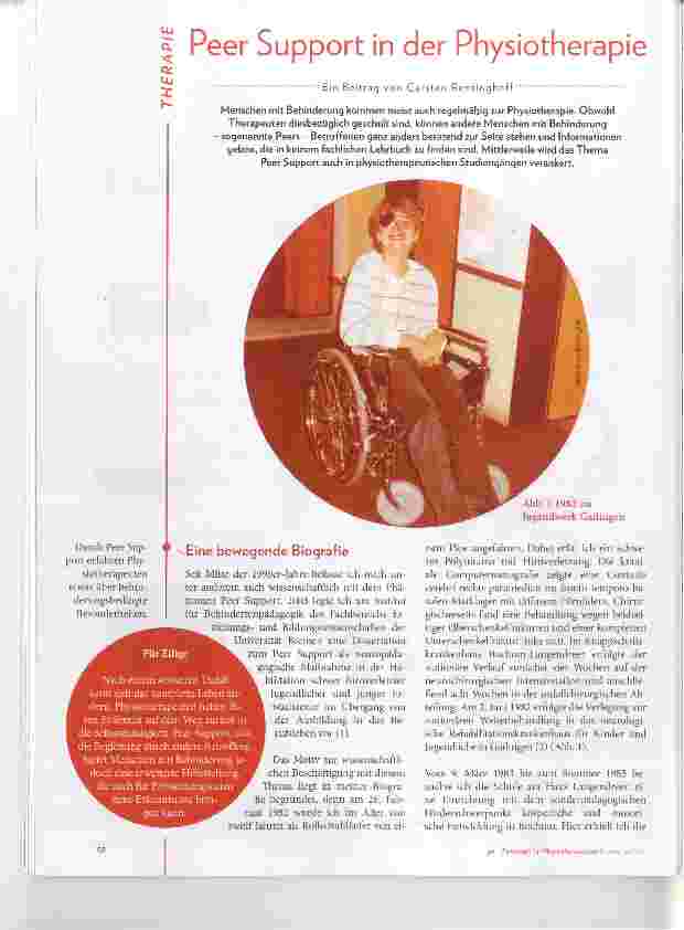 Vorschauseite 1: Peer Support in der Physiotherapie