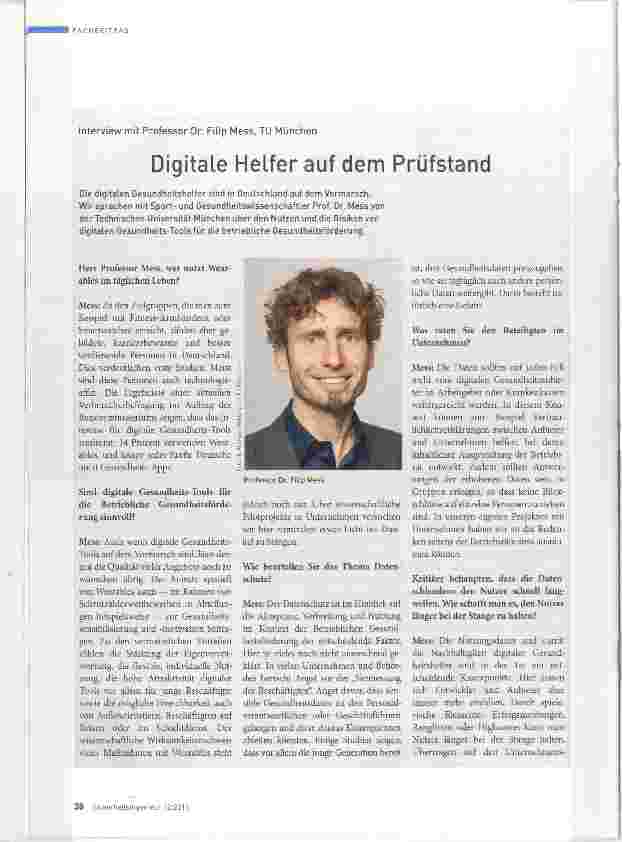 Vorschauseite 1: Digitale Helfer auf dem Prüfstand