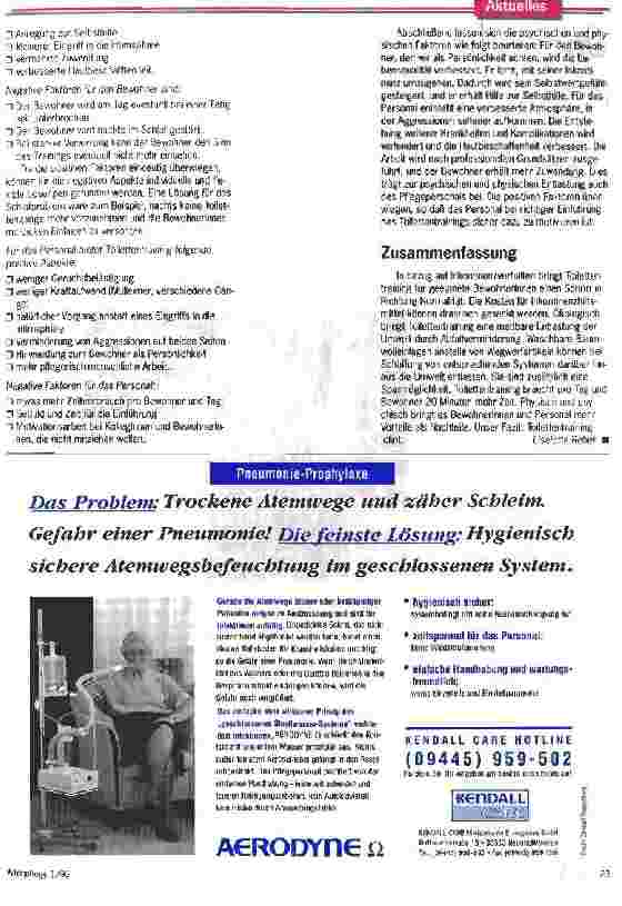 Vorschauseite 3: Ein Thema nicht nur für Betroffene Inkontinenz: AltenpflegeschülerInnen untersuchen, ob Toilettentraining mit HeimbewohnerInnen lohnt