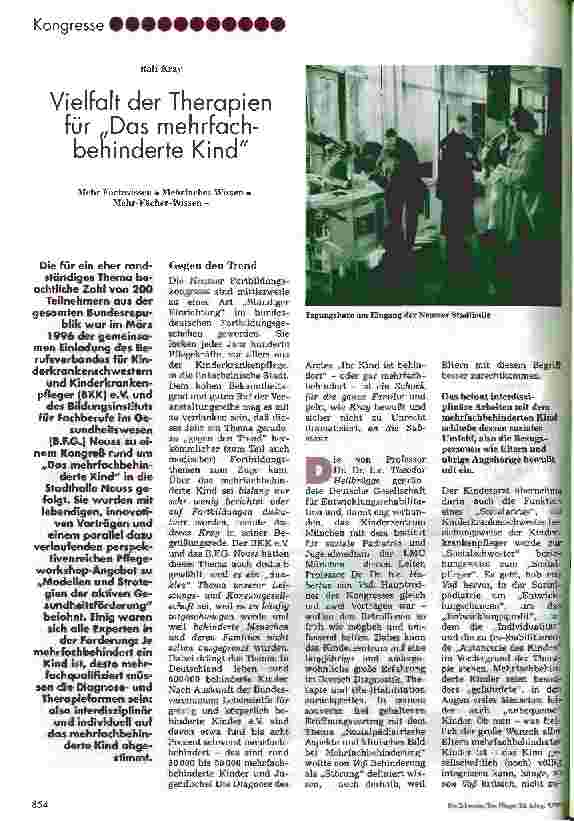 Vorschauseite 1: Vielfalt der Therapien für Das mehrfach behinderte Kind -Mehr Fachwissen =Mehrfaches Wissen = Mehr-Fächer-Wissen-