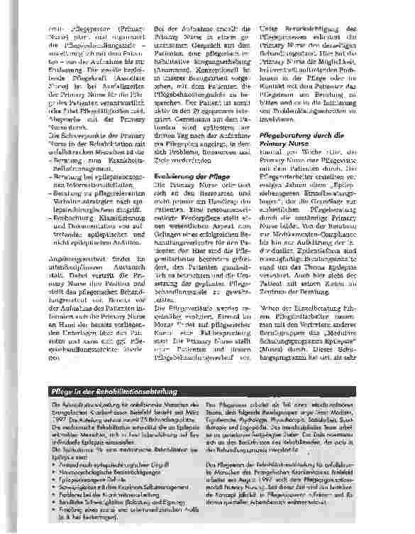 Vorschauseite 2: Primary NursingPatientenurteil: sinnvoll