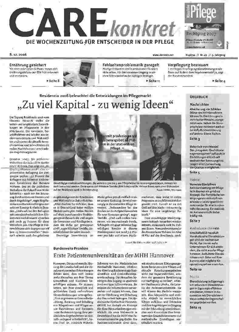 Vorschauseite 1: Zu viel Kapital - zu wenig Ideen