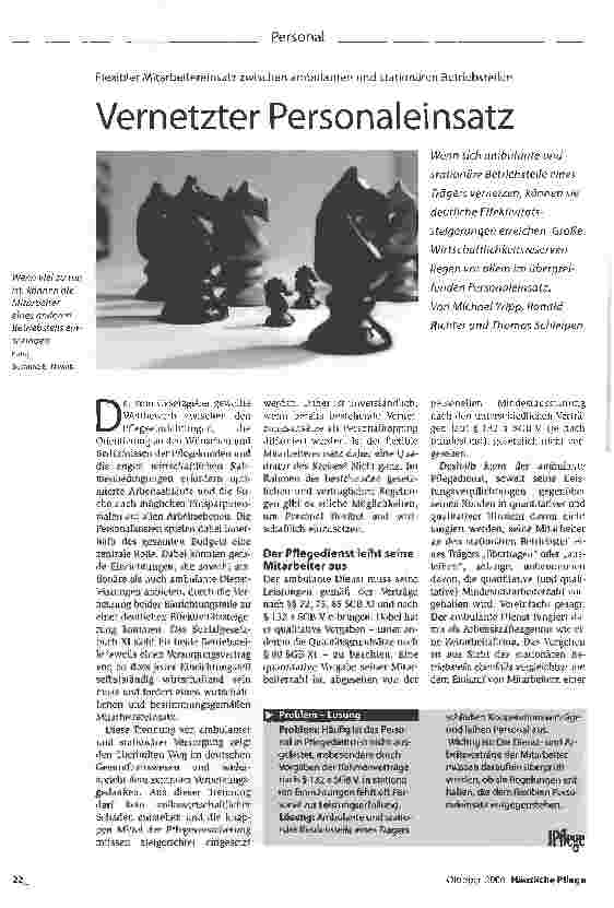 Vorschauseite 1: Vernetzter Personaleinsatz
