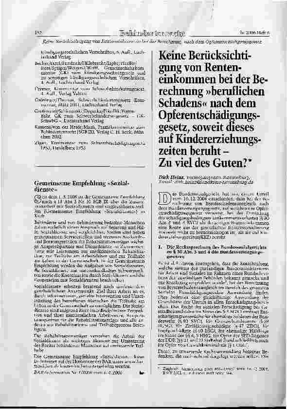 Vorschauseite 4: Die nachträgliche Zustimmung zur ordentlichen Kündigung eines begünstigten Behinderten nach österreichischem Recht - ein Vorbild für Deutschland?