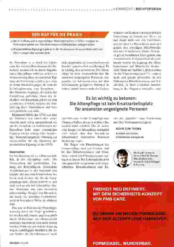 Vorschauseite 2: Beschäftigungsverbot bei fehlender persönlicher Eignung