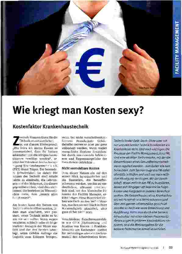 Vorschauseite 1: Wie kriegt man Kosten sexy?