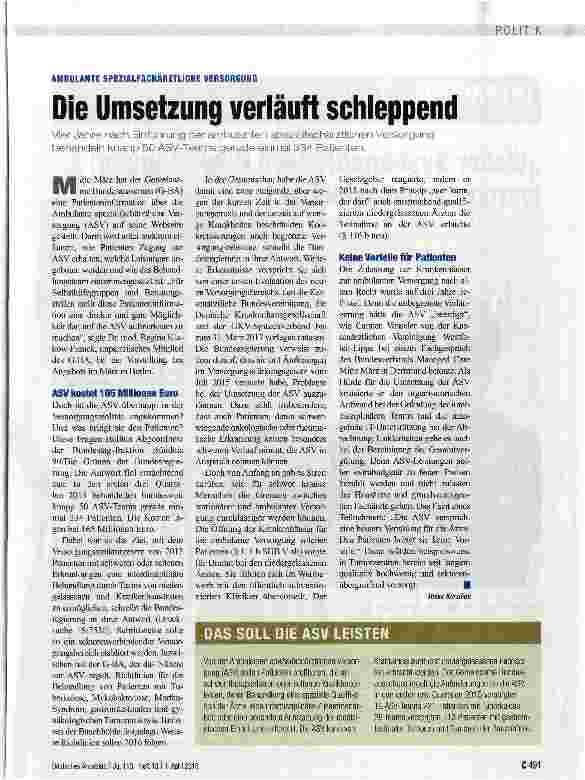 Vorschauseite 1: Die Umsetzung verläuft schleppend