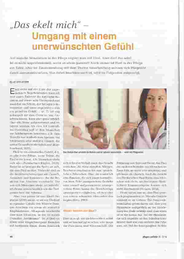 Vorschauseite 1: „Das ekelt mich“- Umgang mit einem unerwünschten Gefühl