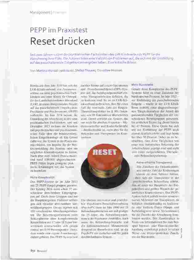 Vorschauseite 1: PEPP im Praxistest Reset drücken