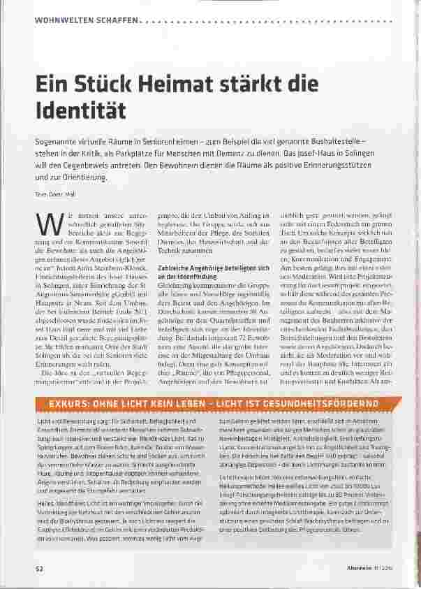 Vorschauseite 1: Ein Stück Heimat stärkt die identität